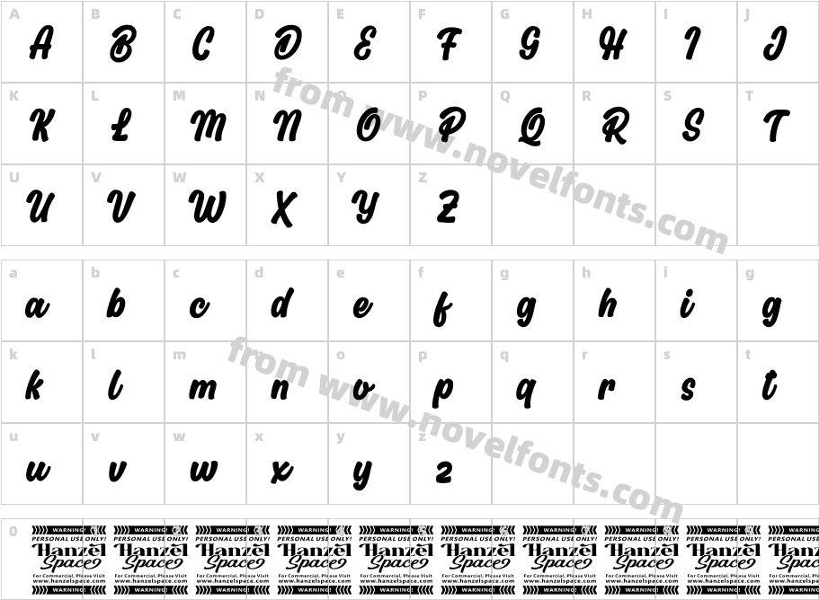 Flicker CalligraphyCharacter Map