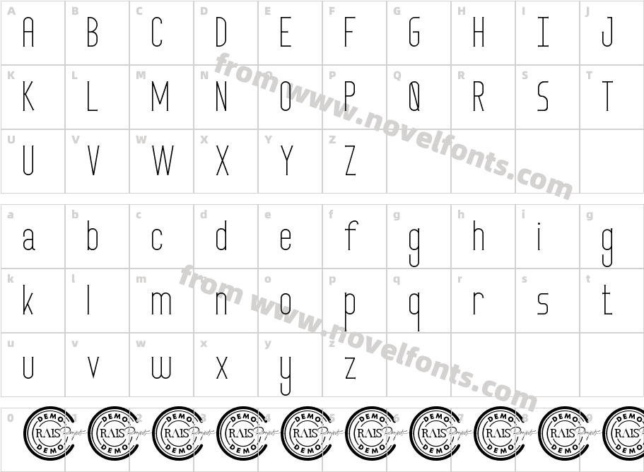 LuckneyDemoRegularCharacter Map