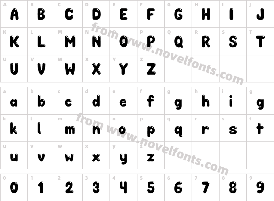 Flippin FontCharacter Map