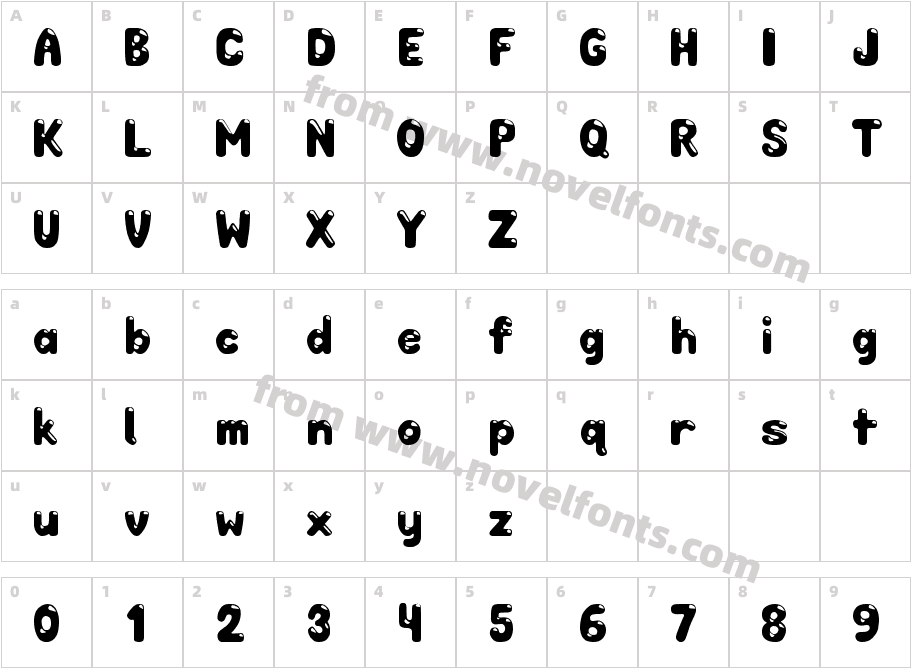 Flippin Game FontCharacter Map