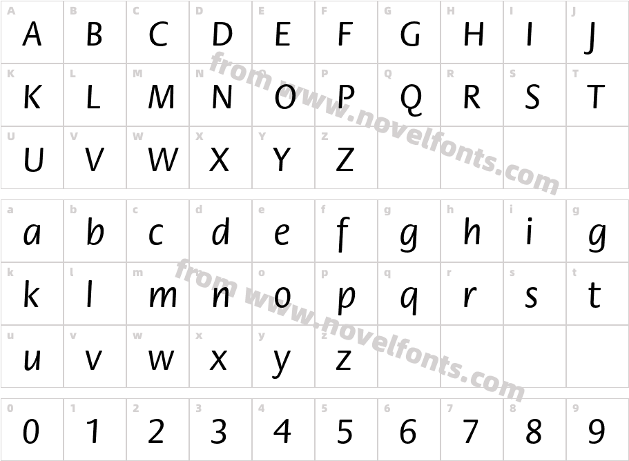 Flora Std MediumCharacter Map