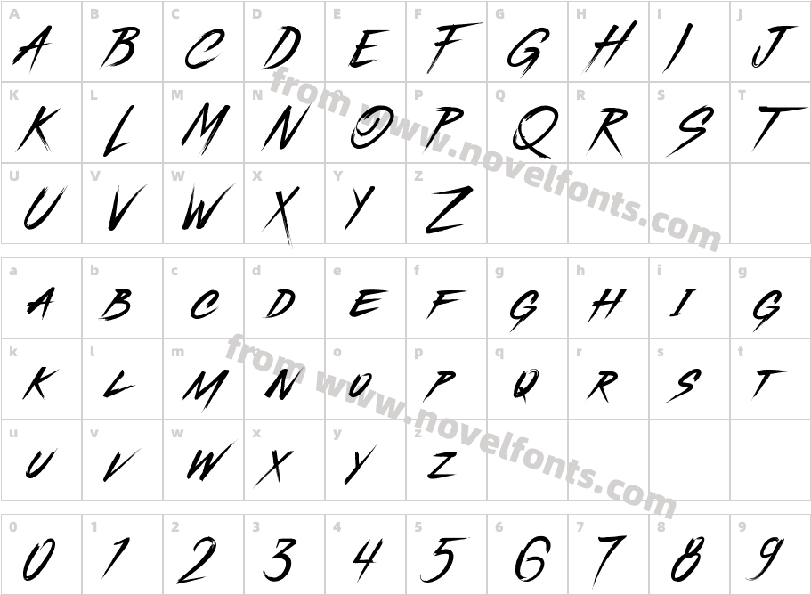 Floresh RegularCharacter Map