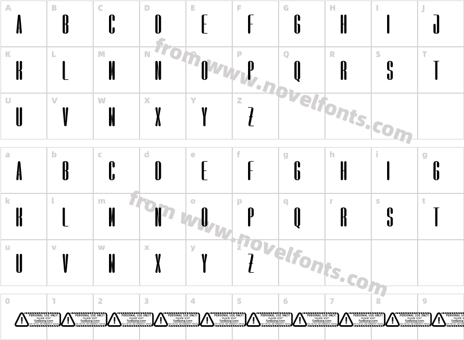 Floresta PERSONAL USE ONLY!Character Map