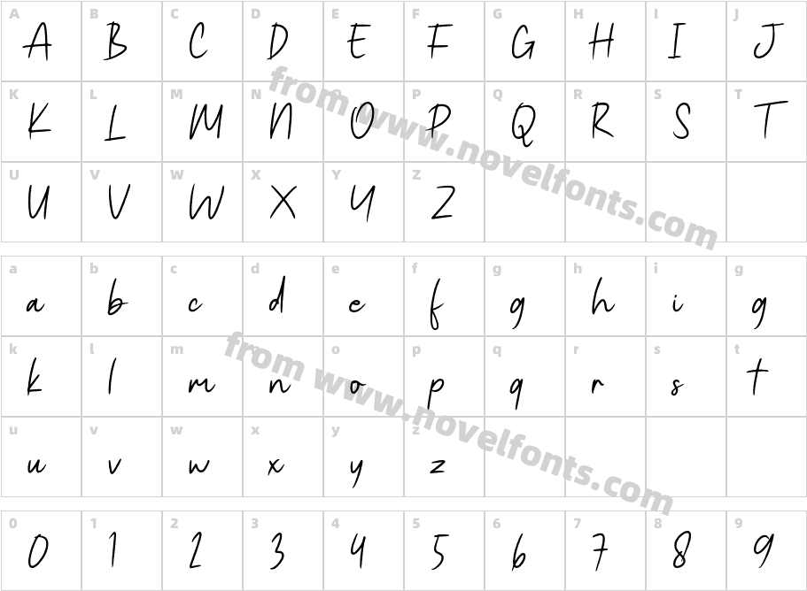 Andalan EugCharacter Map