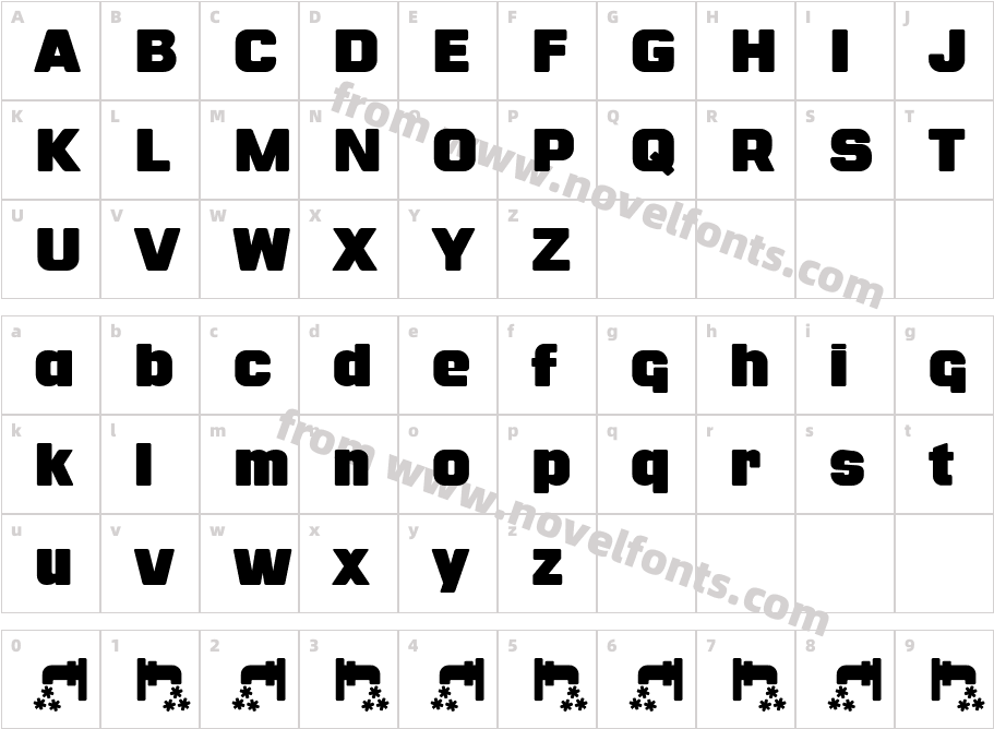 Fontanero RegularCharacter Map