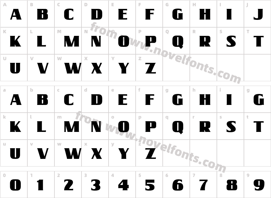 Fontega Sans RegularCharacter Map