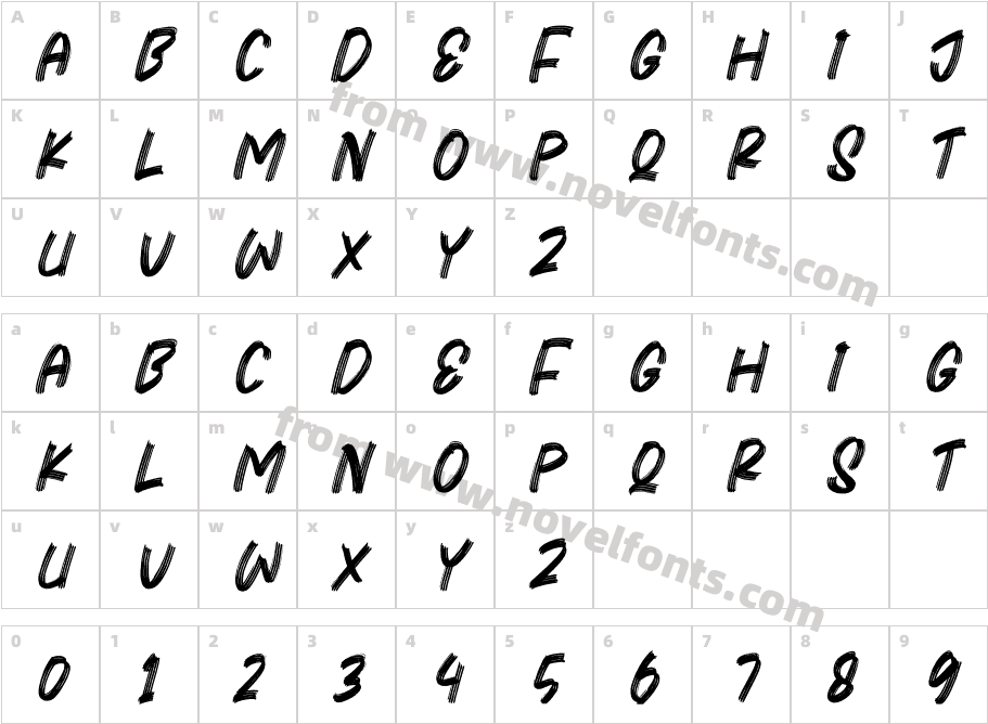 Forclark ItalicCharacter Map