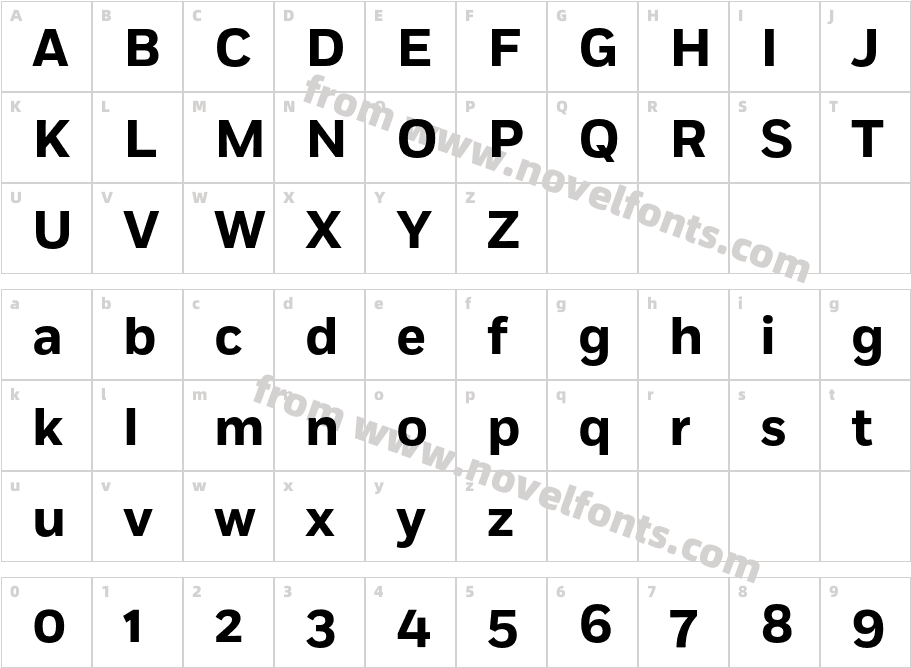 Fort BoldCharacter Map