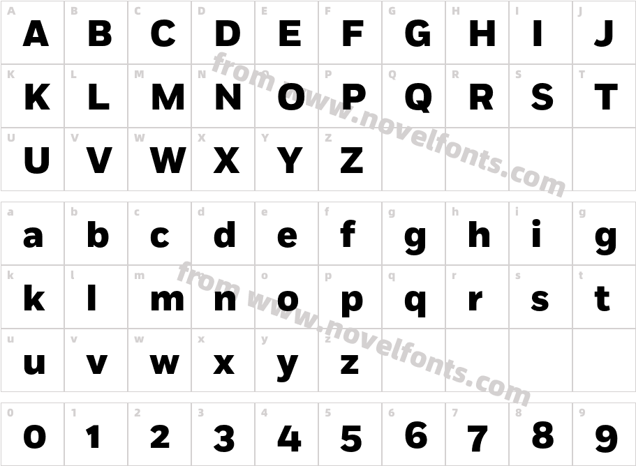 Fort ExtraboldCharacter Map