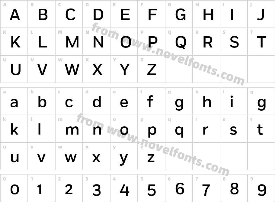 Fort MediumCharacter Map