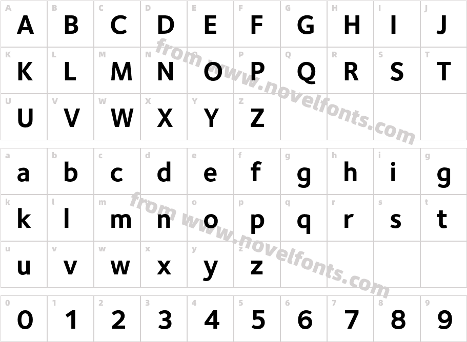 Foundry SterlingOT3 BoldCharacter Map