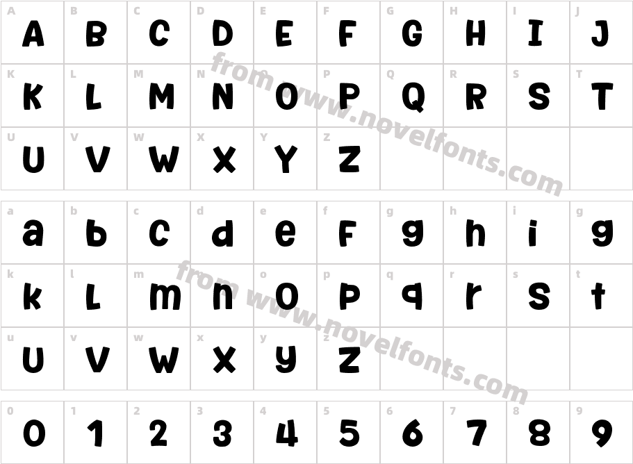 Fox Mother RegularCharacter Map