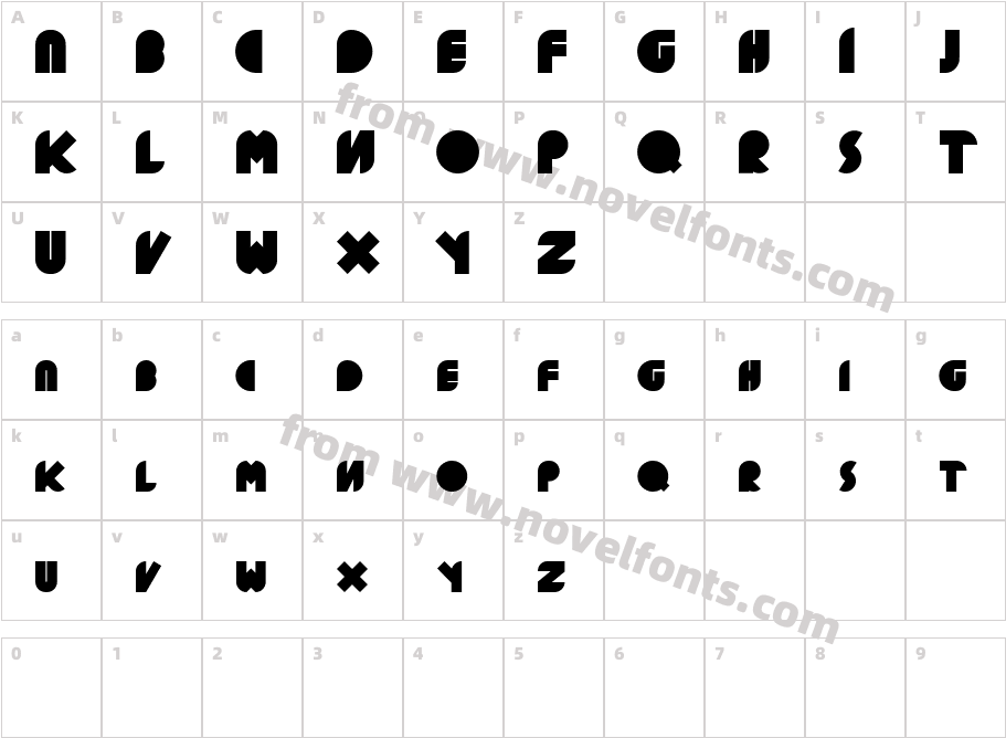 Fox RegularCharacter Map