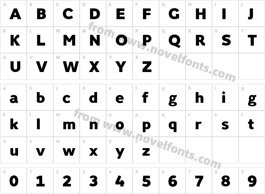 Fox Sans Pro HeavyCharacter Map