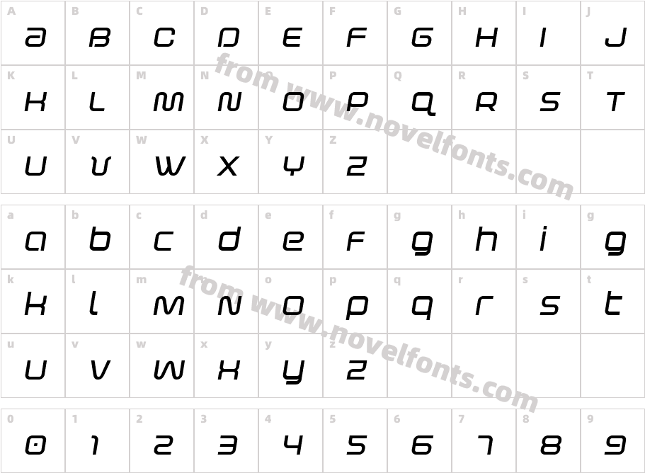 Fox on the Go Bold Semi ItalicCharacter Map