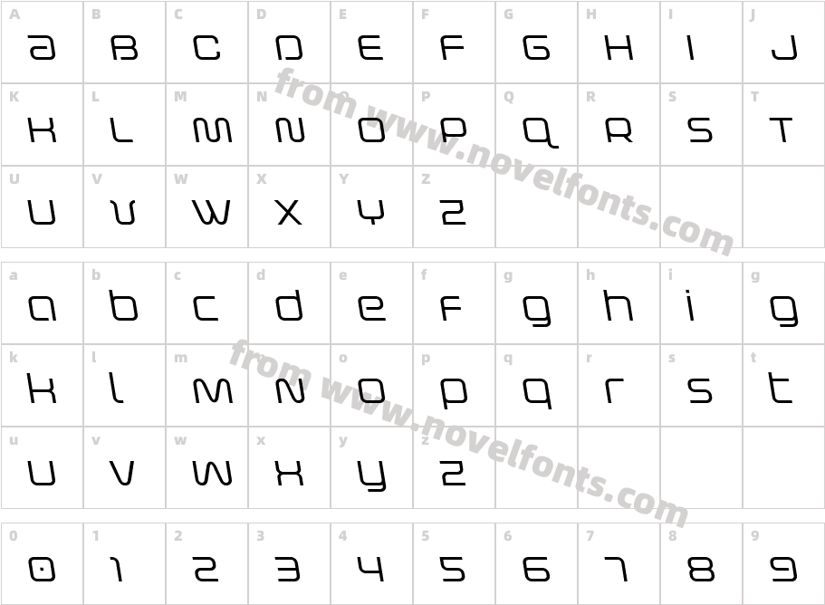 Fox on the Go Semi LeftalicCharacter Map