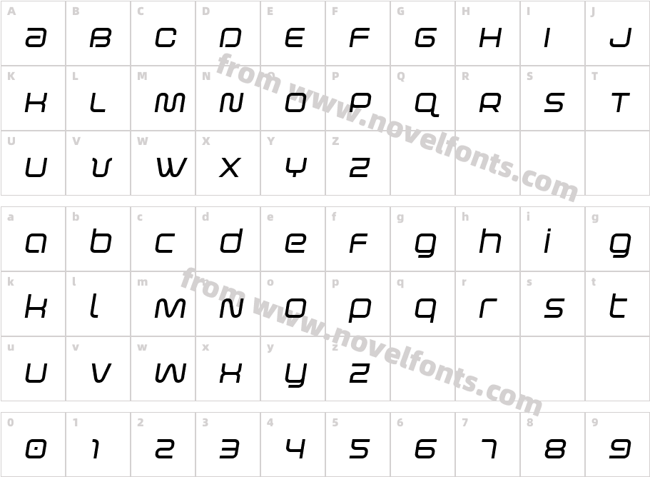 Fox on the Go Semibold Semi ItCharacter Map