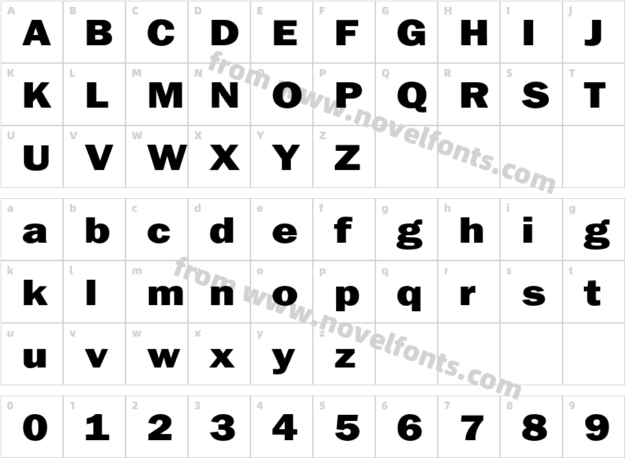 Fraconetti Semiexpanded RegularCharacter Map