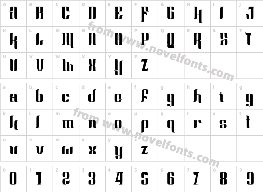 Fraction speed 01 RegularCharacter Map