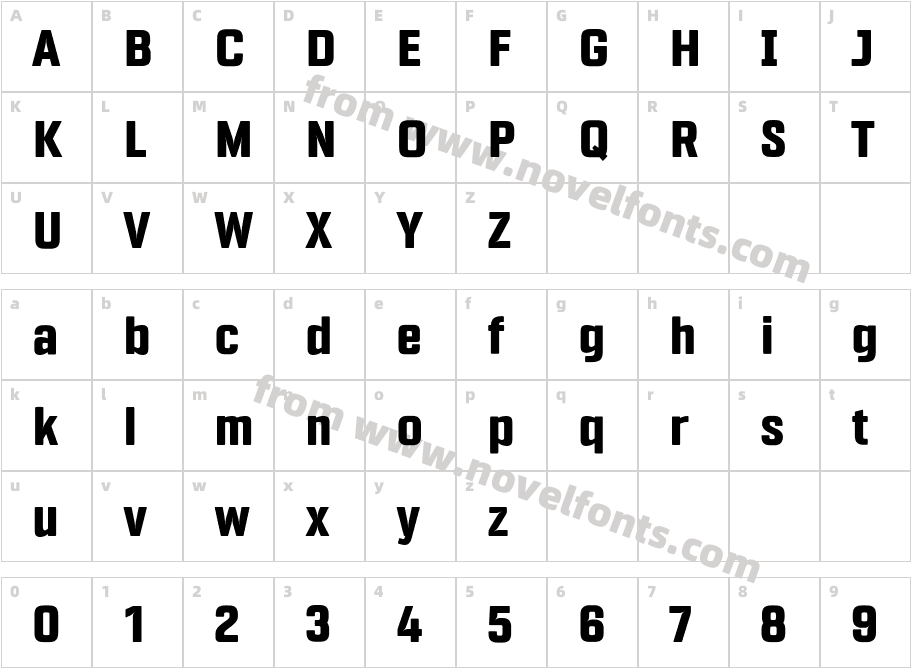 Fragua Pro Extra BoldCharacter Map