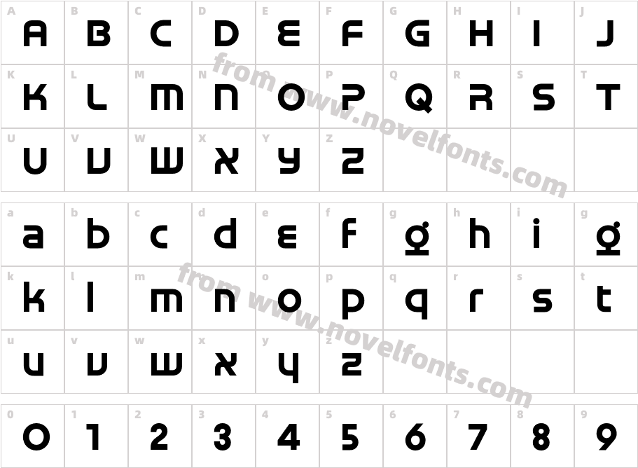 Franci B TRIAL BoldCharacter Map