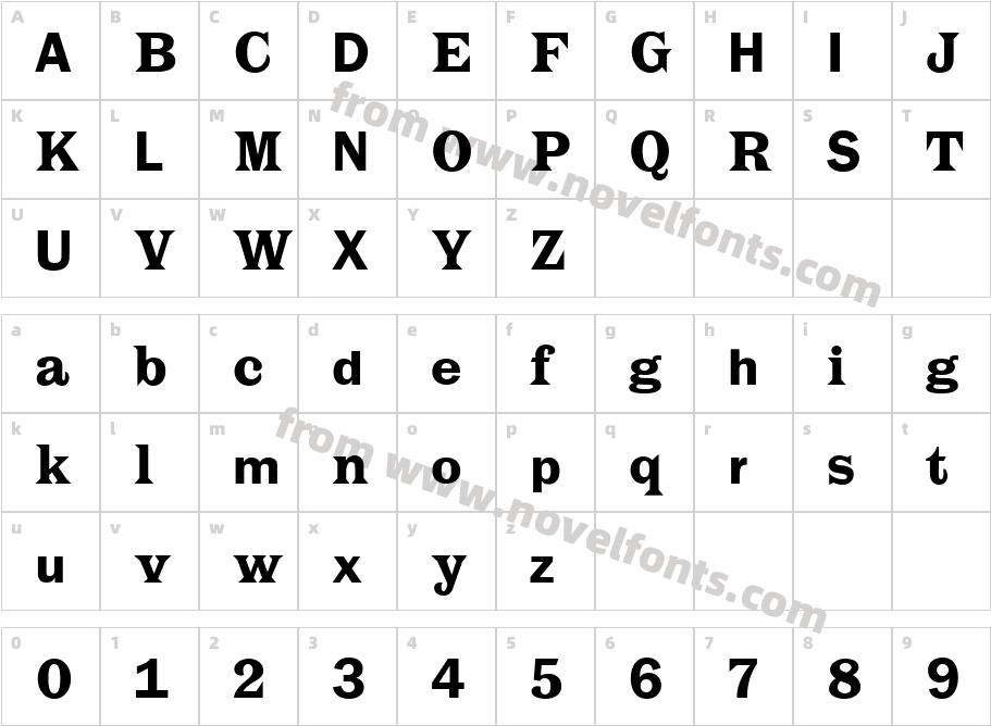 Frank Latin BoldCharacter Map