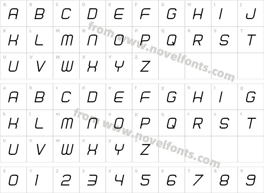 Frasa ItalicCharacter Map