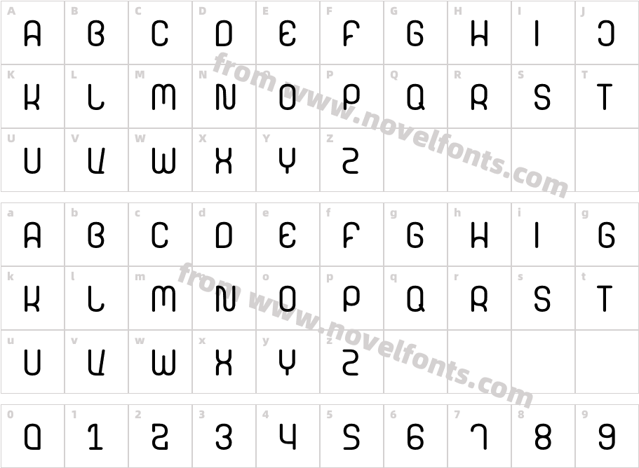 Freone RegularCharacter Map