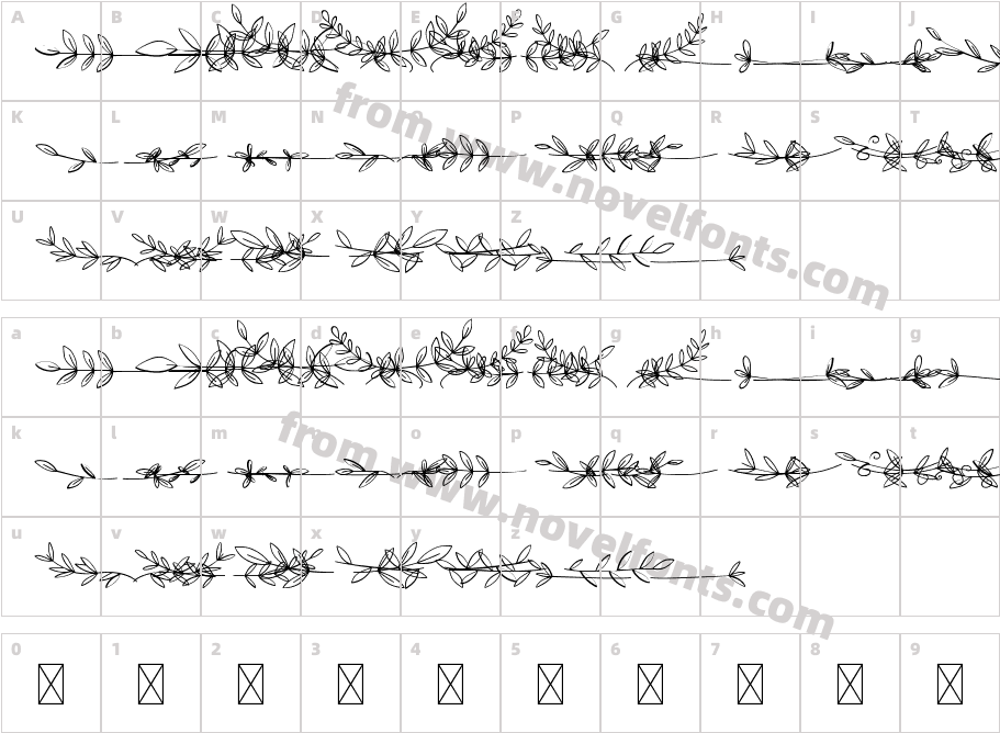 Frog Divider RegularCharacter Map