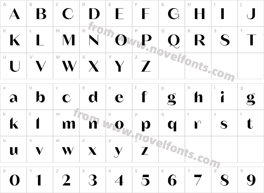 Fromage BoldCharacter Map