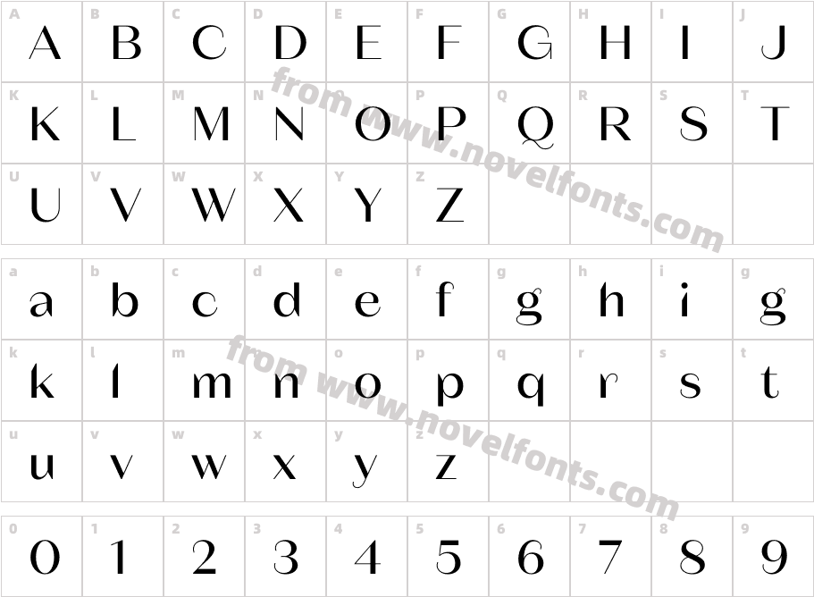 Fromage MediumCharacter Map