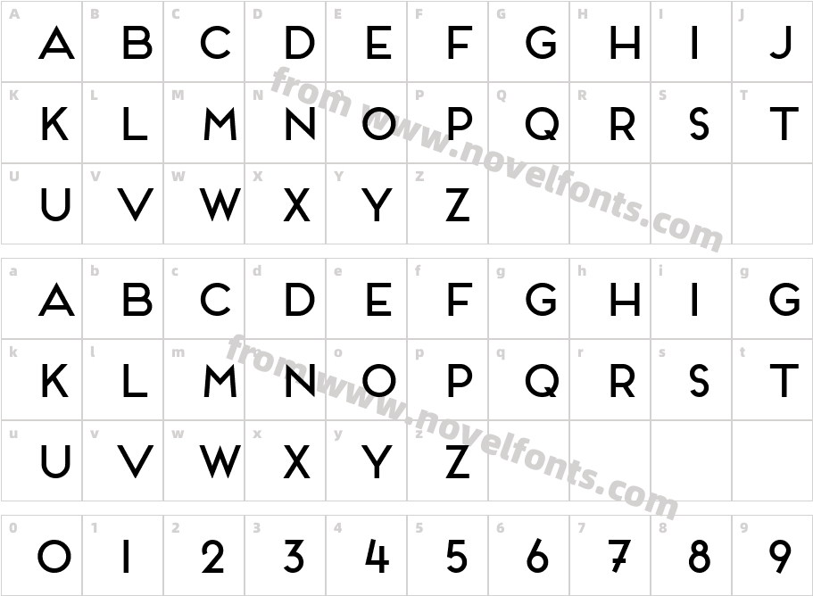 Frontage RegularCharacter Map