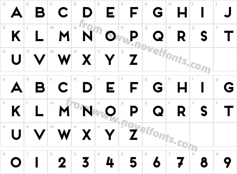Frontage W00 BoldCharacter Map