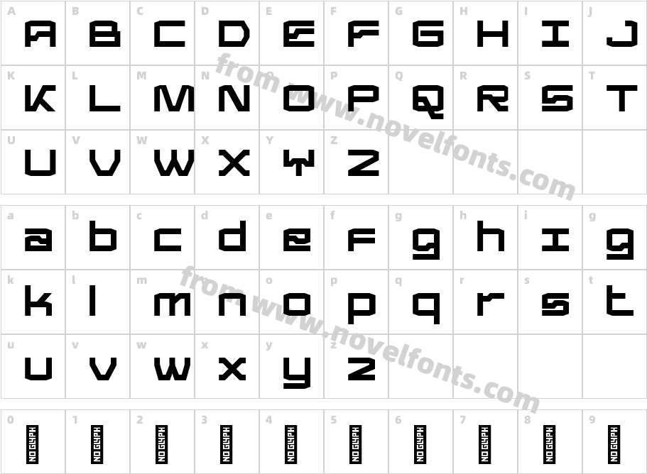 Froxa ExtraboldCharacter Map