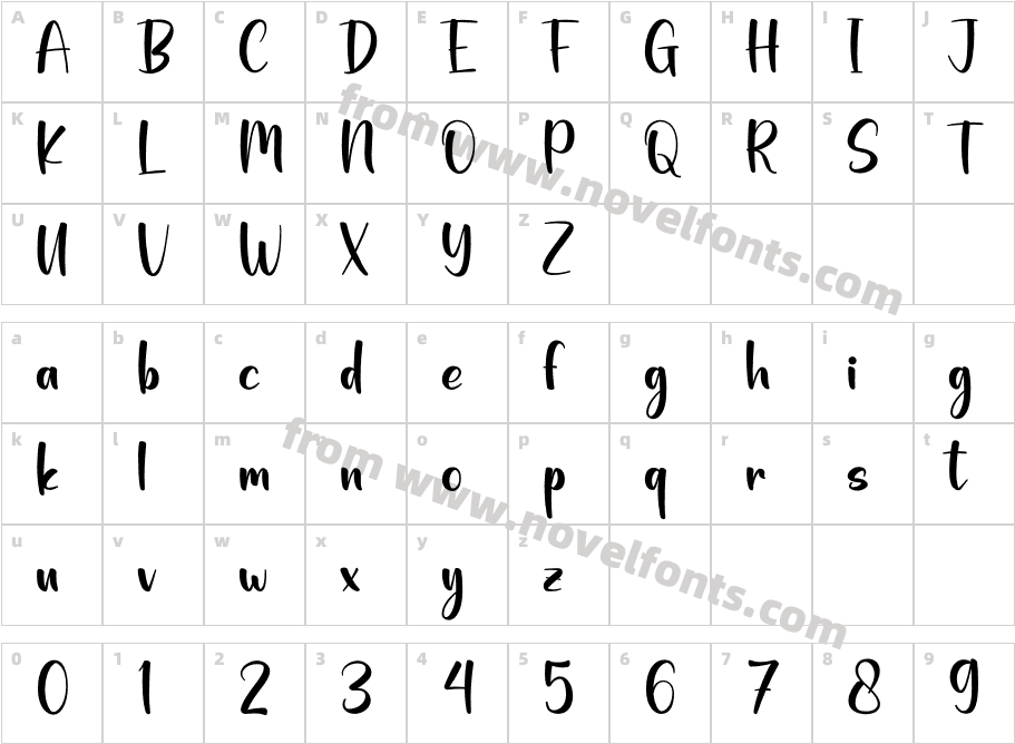 Fruit Cake RegularCharacter Map