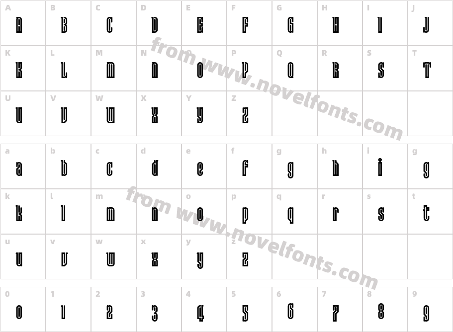 Lusta-EightySerifCharacter Map