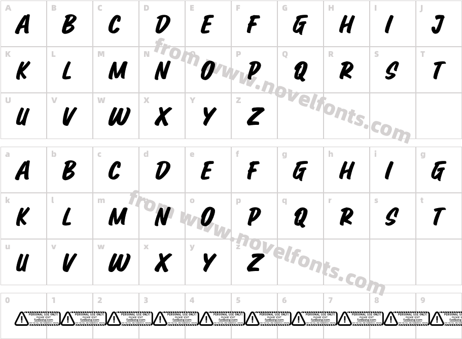 Funky PERSONAL USE ONLY!Character Map