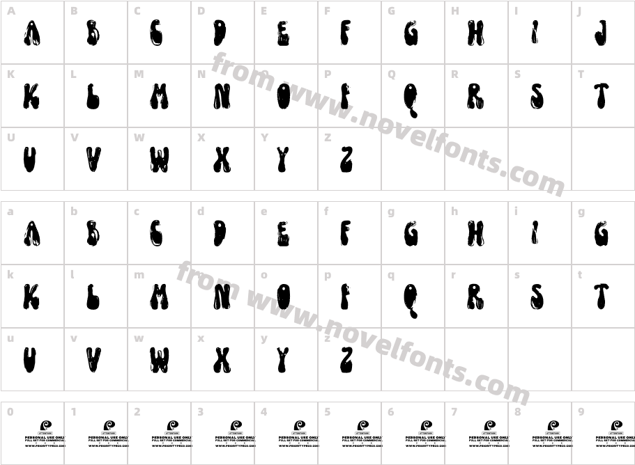 Funky YardDEMO SVGCharacter Map