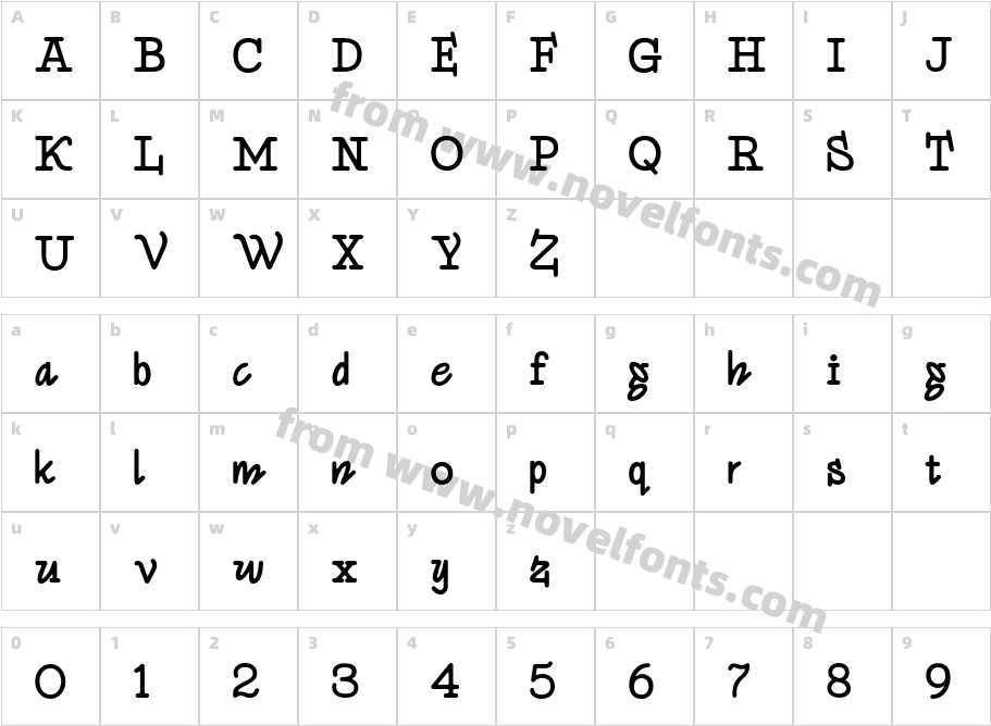 Funtique Extra BoldCharacter Map
