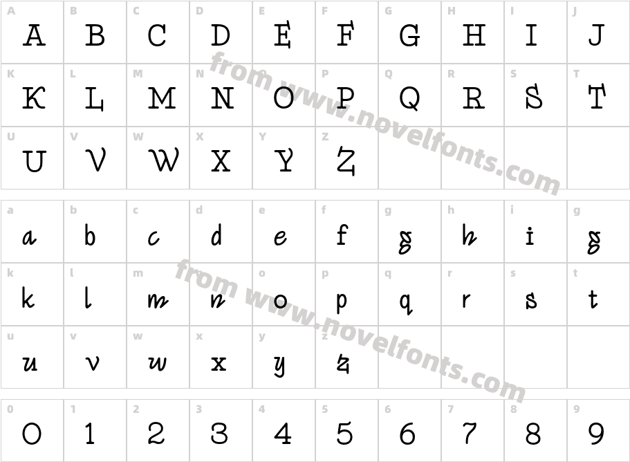 Funtique SemiboldCharacter Map