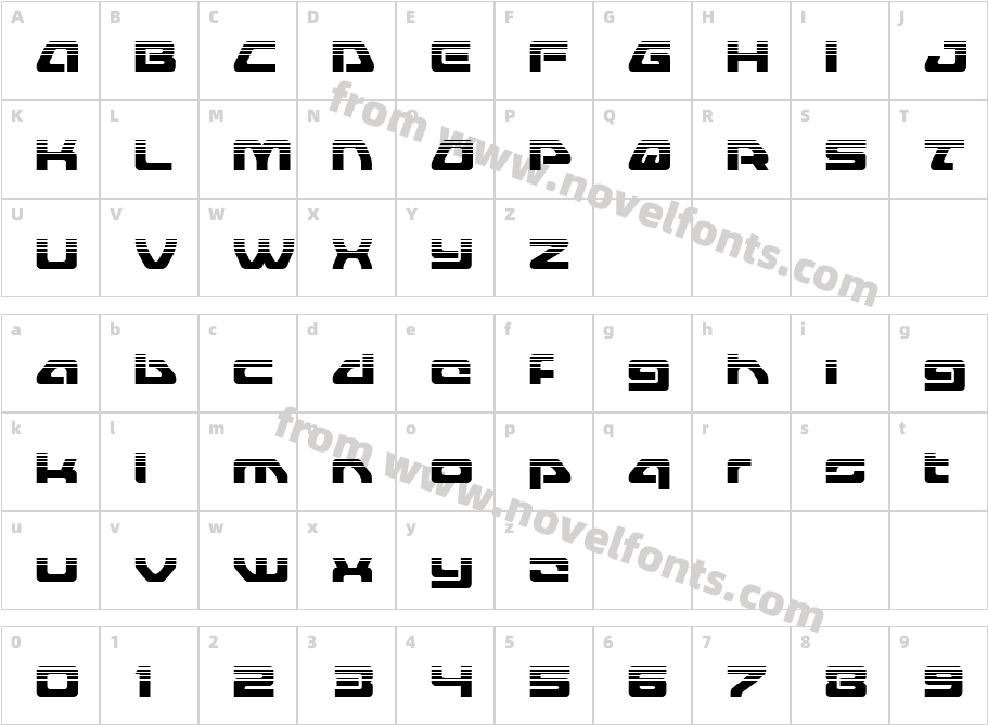Furian HalftoneCharacter Map