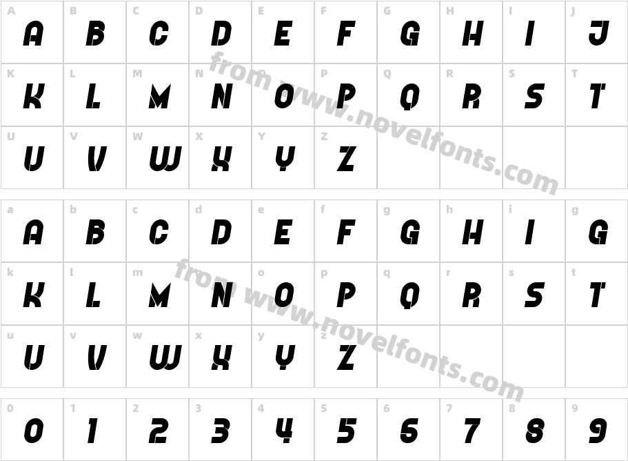 Further ItalicCharacter Map