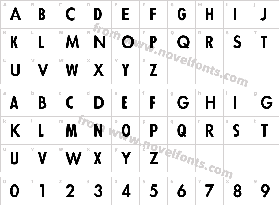 Futura Passata DISPLAYCharacter Map