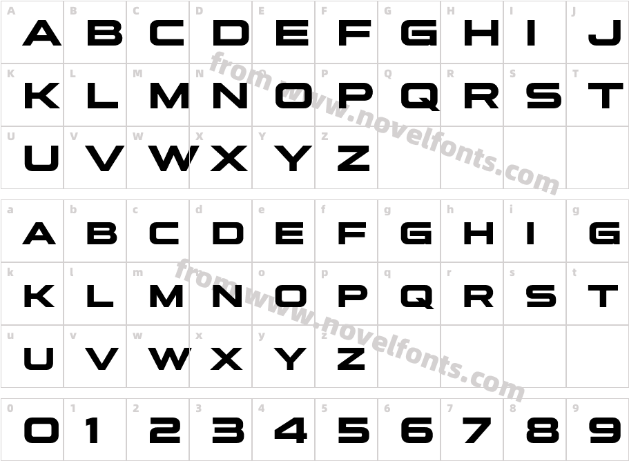 Future Tense RegularCharacter Map