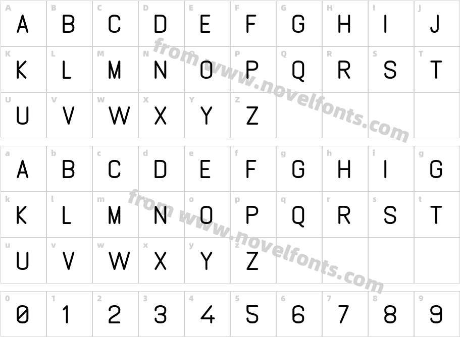 GABOED thinCharacter Map