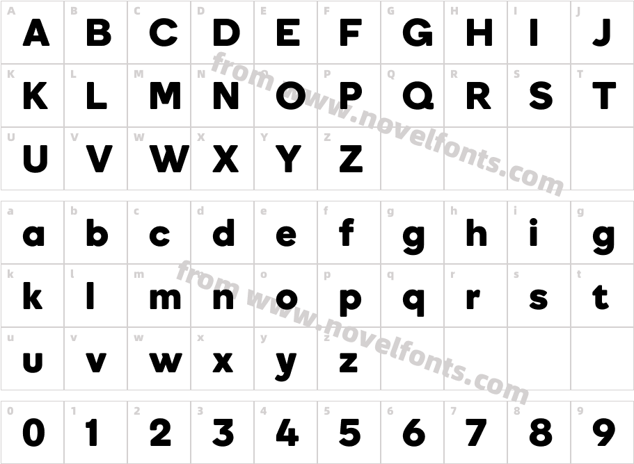 GD Boing BoldCharacter Map