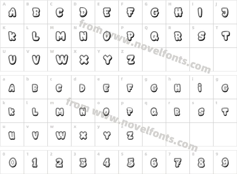 GEDEBOOG LINECharacter Map