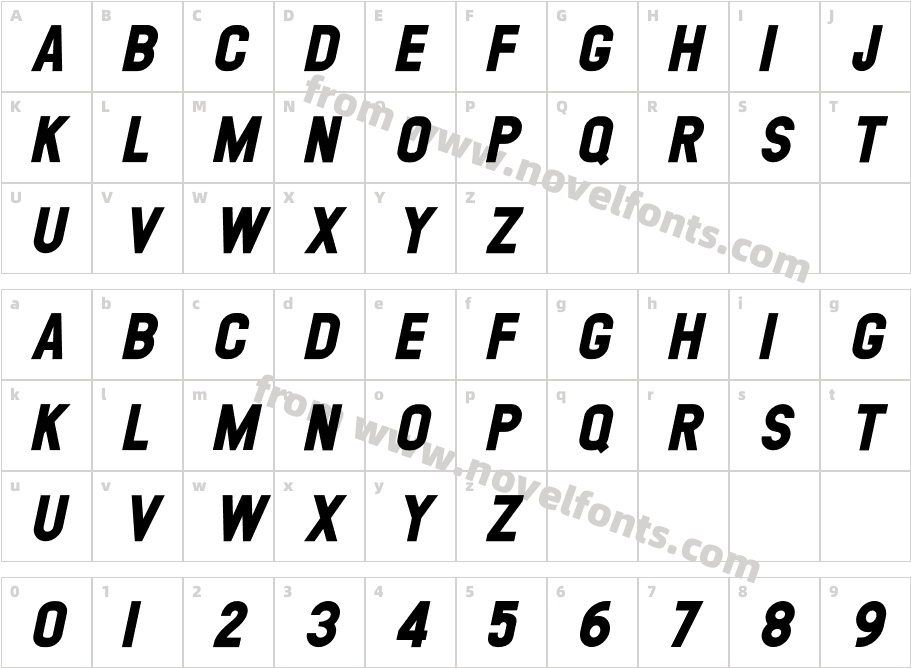 GEORGEA ItalicCharacter Map