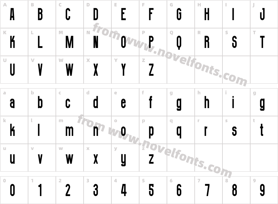 GERROVA RegularCharacter Map