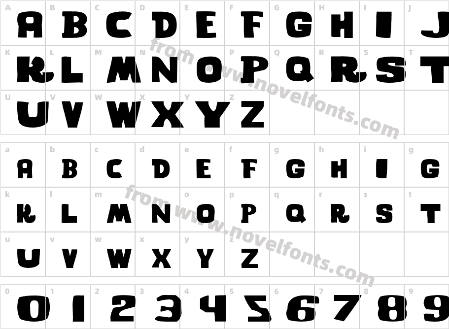 GHOSTWORDS RegularCharacter Map